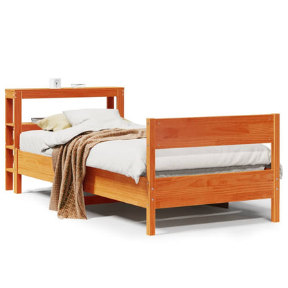 vidaXL Letto senza Materasso Marrone Cera 90x200 cm Legno di Pino