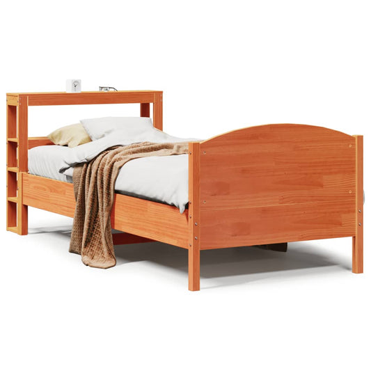 vidaXL Letto senza Materasso Marrone Cera 90x200 cm Legno di Pino