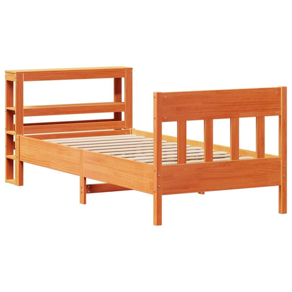 vidaXL Letto senza Materasso Marrone Cera 90x190 cm in Legno di Pino