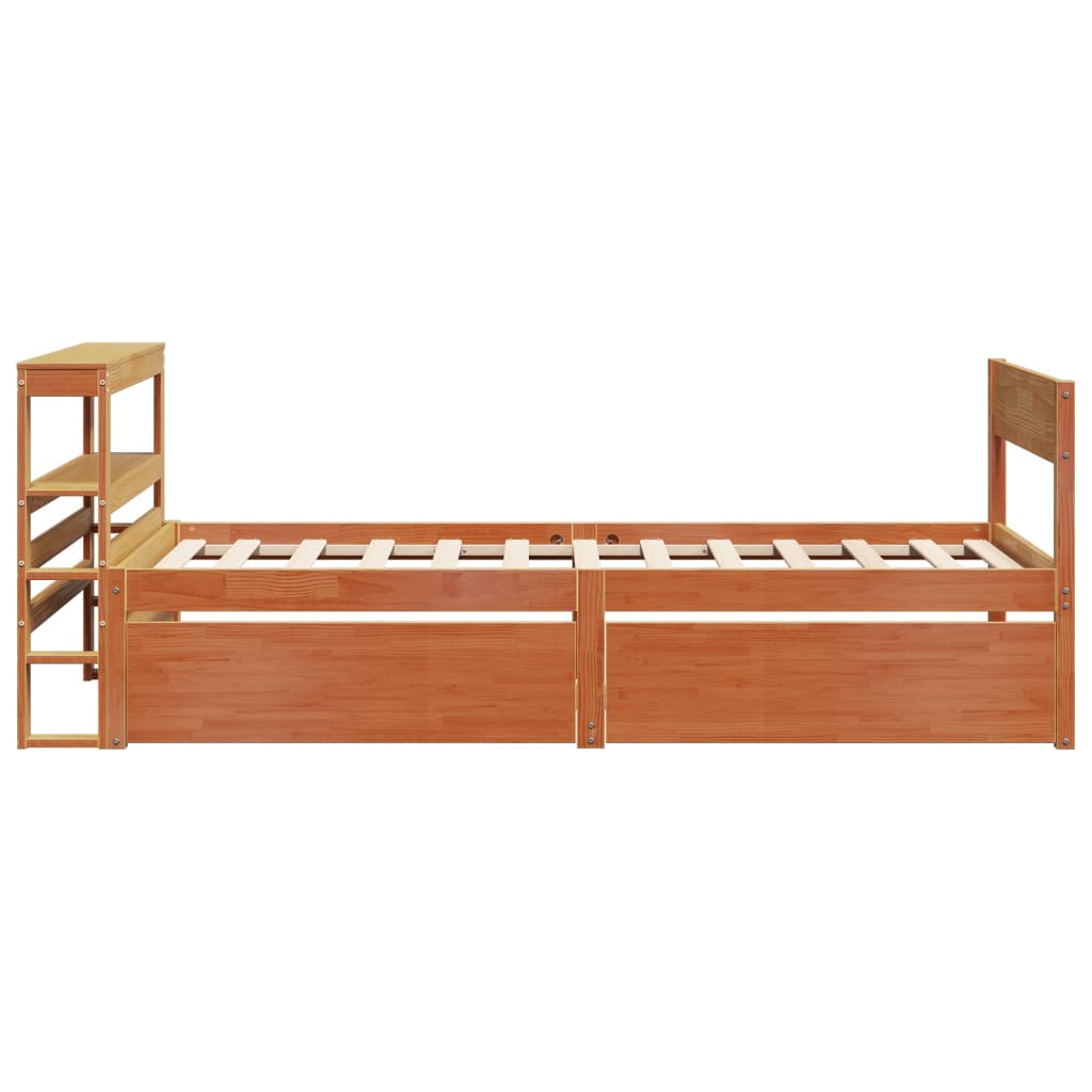 vidaXL Letto senza Materasso Marrone Cera 90x200 cm Legno di Pino VIDAXL