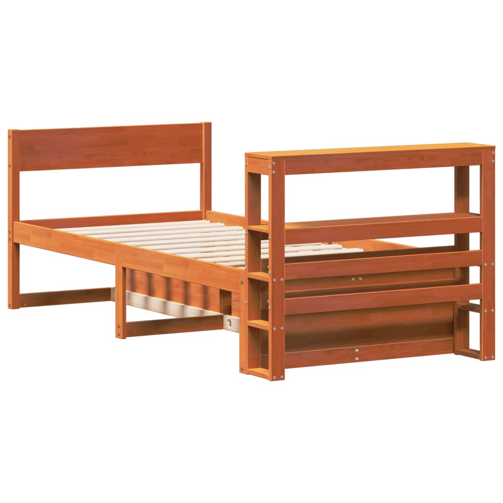 vidaXL Letto senza Materasso Marrone Cera 90x200 cm Legno di Pino VIDAXL