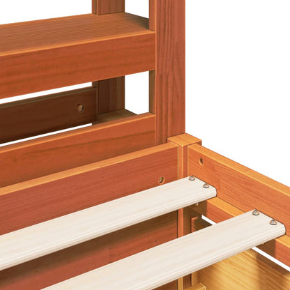 vidaXL Letto senza Materasso Marrone Cera 90x200 cm Legno di Pino VIDAXL