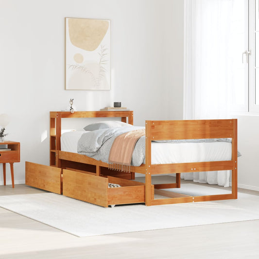 vidaXL Letto senza Materasso Marrone Cera 90x200 cm Legno di Pino VIDAXL