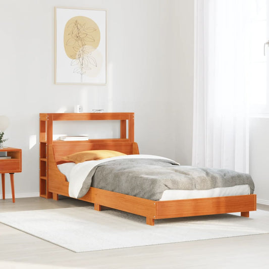 vidaXL Letto senza Materasso Marrone Cera 75x190 cm in Legno di Pino