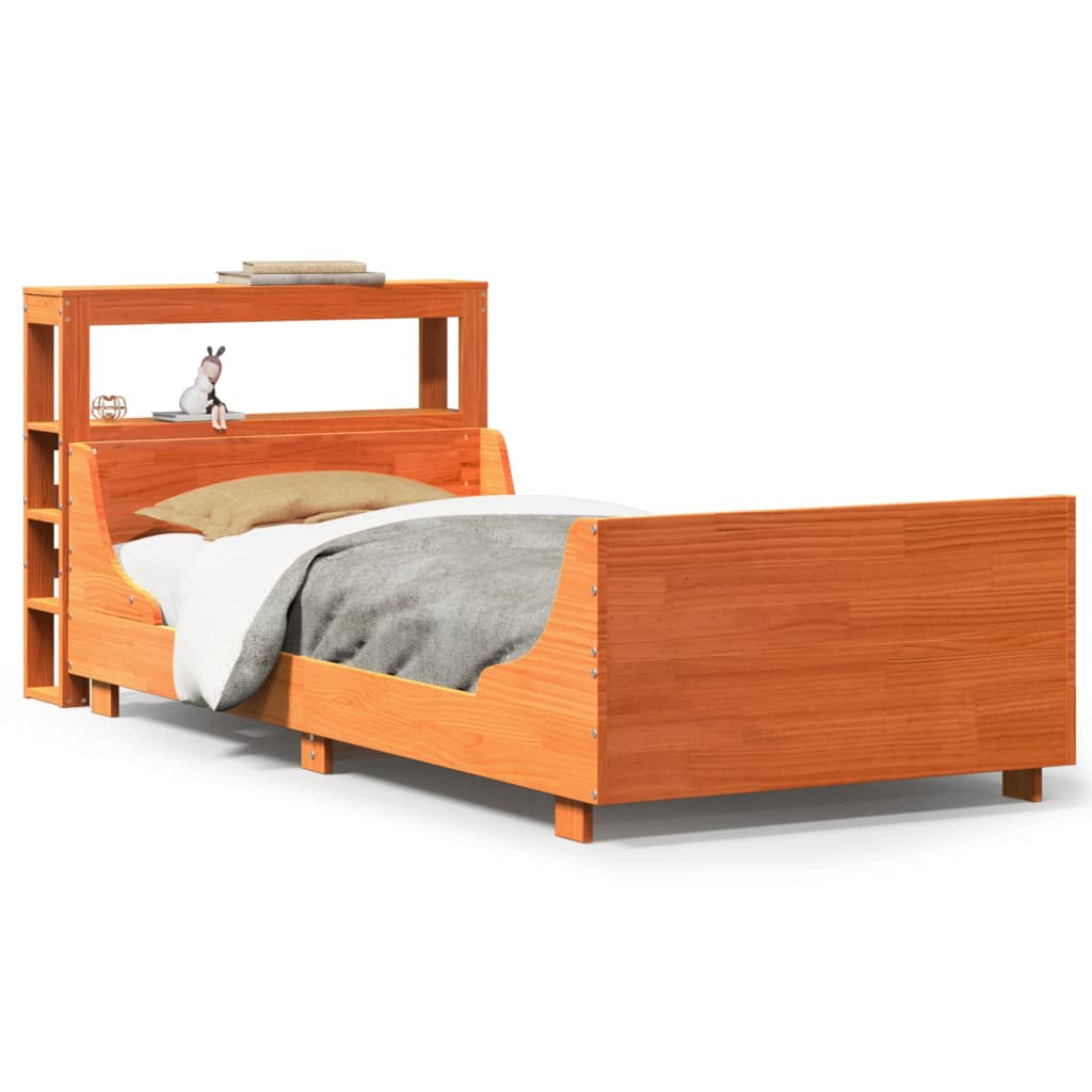 vidaXL Letto senza Materasso Marrone Cera 90x190 cm in Legno di Pino VIDAXL