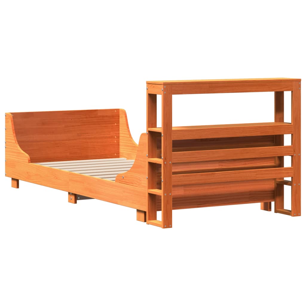 vidaXL Letto senza Materasso Marrone Cera 90x190 cm in Legno di Pino VIDAXL