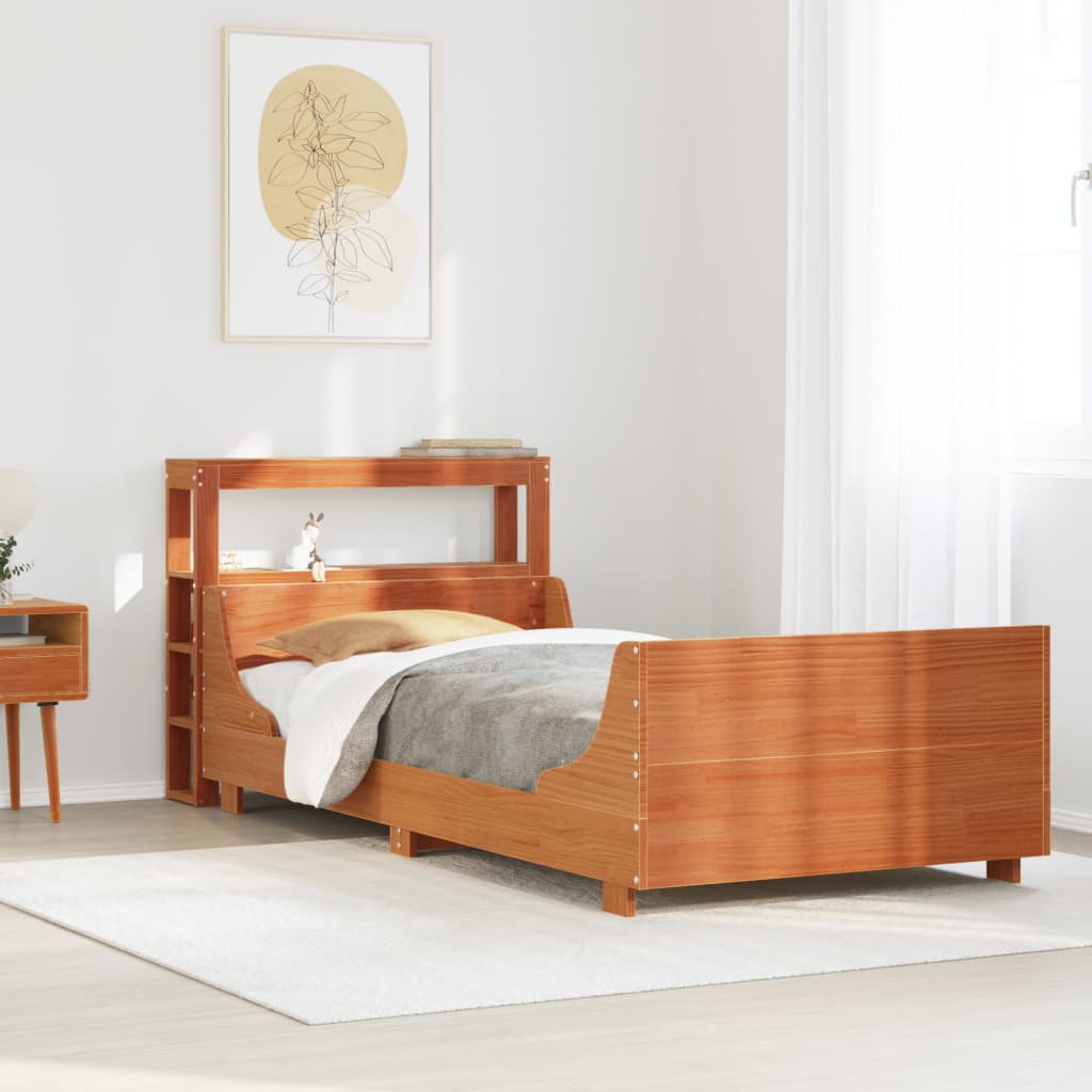 vidaXL Letto senza Materasso Marrone Cera 90x190 cm in Legno di Pino VIDAXL
