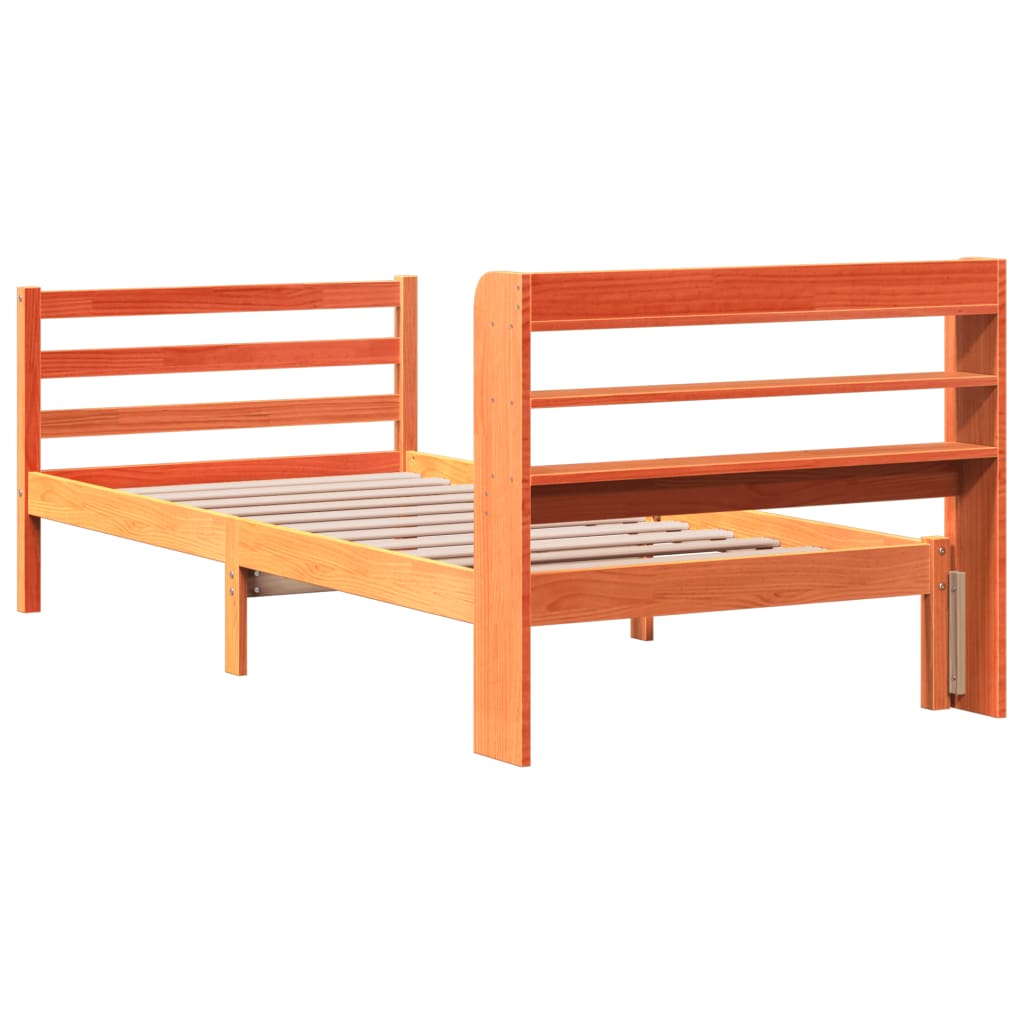 vidaXL Letto senza Materasso Marrone Cera 90x200 cm Legno di Pino VIDAXL