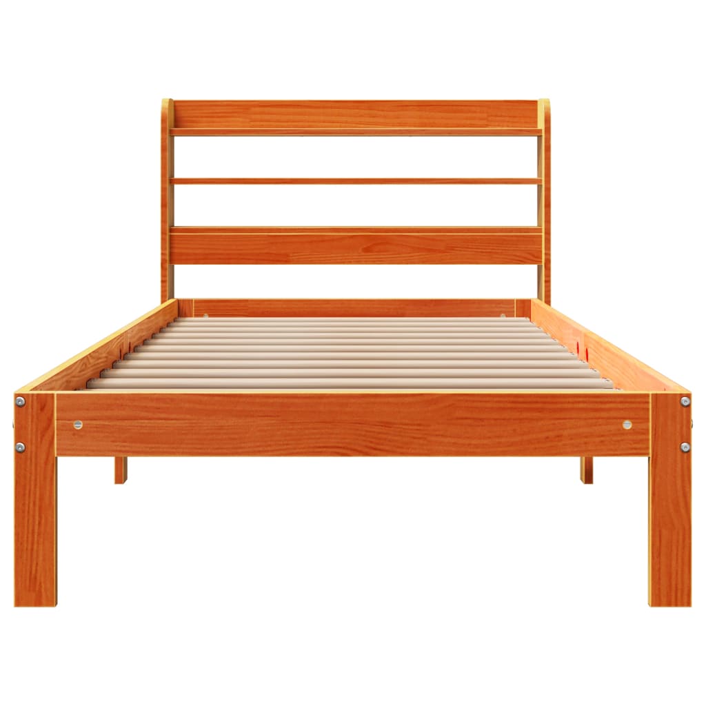 vidaXL Letto senza Materasso Marrone Cera 90x190 cm in Legno di Pino VIDAXL