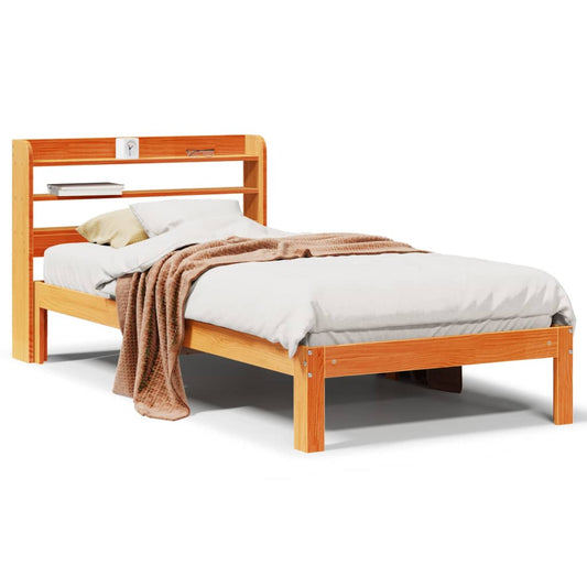 vidaXL Letto senza Materasso Marrone Cera 90x190 cm in Legno di Pino VIDAXL