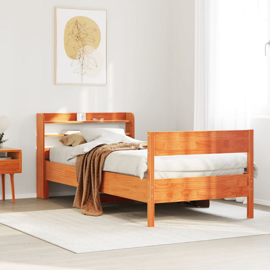 vidaXL Letto senza Materasso Marrone Cera 75x190 cm in Legno di Pino VIDAXL