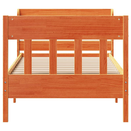 vidaXL Letto senza Materasso Marrone Cera 90x200 cm Legno di Pino