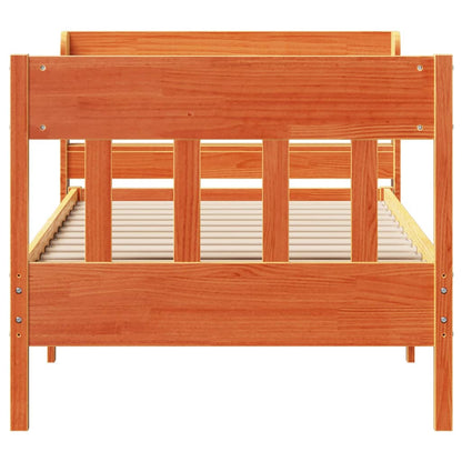 vidaXL Letto senza Materasso Marrone Cera 90x190 cm in Legno di Pino