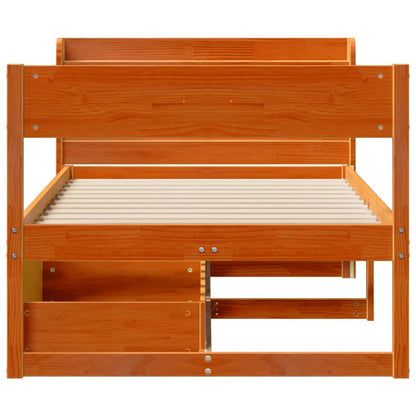 vidaXL Letto senza Materasso Marrone Cera 90x190 cm in Legno di Pino