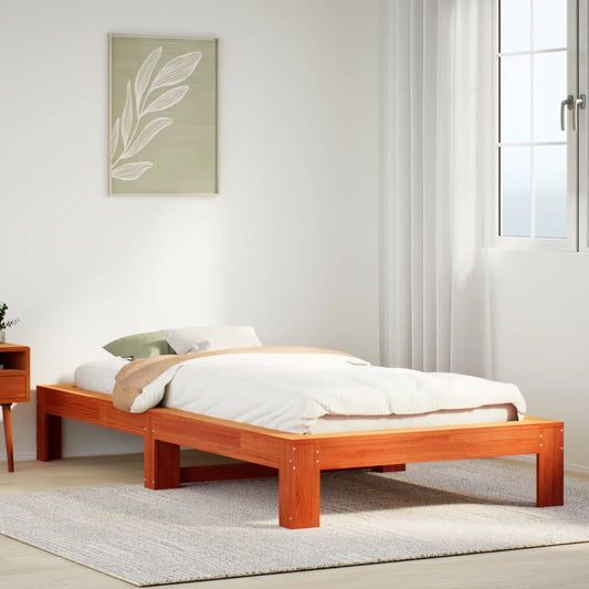 vidaXL Letto senza Materasso Marrone Cera 90x190 cm in Legno di Pino