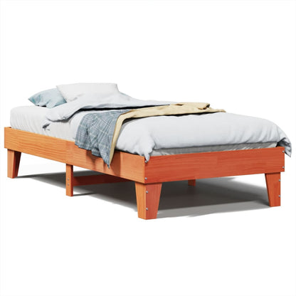 vidaXL Letto senza Materasso Marrone Cera 90x200 cm Legno di Pino