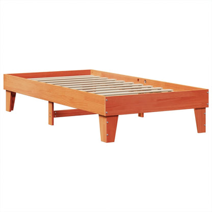 vidaXL Letto senza Materasso Marrone Cera 90x200 cm Legno di Pino
