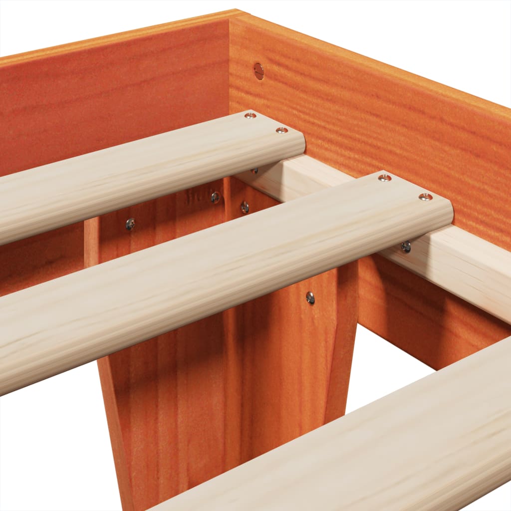 vidaXL Letto senza Materasso Marrone Cera 90x200 cm Legno di Pino