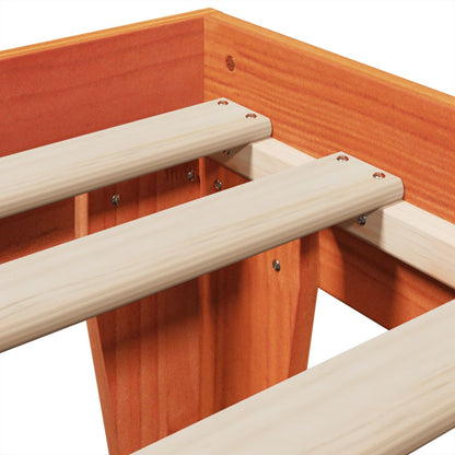 vidaXL Letto senza Materasso Marrone Cera 90x200 cm Legno di Pino