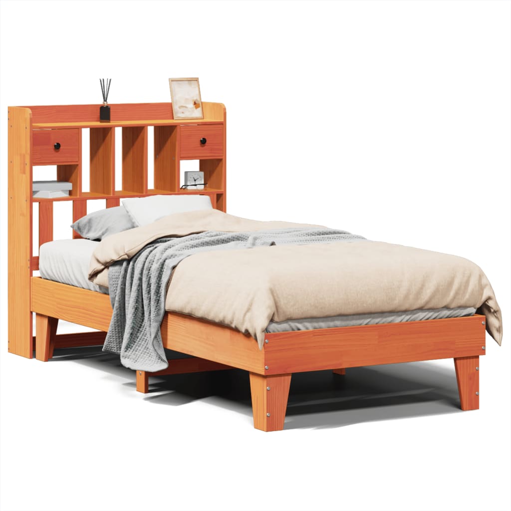 vidaXL Letto senza Materasso Marrone Cera 90x190 cm in Legno di Pino VIDAXL
