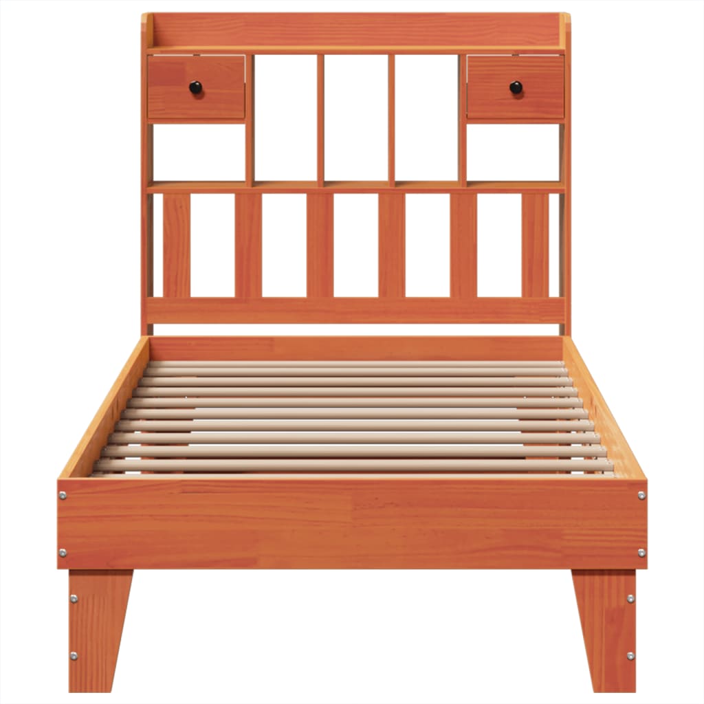 vidaXL Letto senza Materasso Marrone Cera 90x190 cm in Legno di Pino VIDAXL