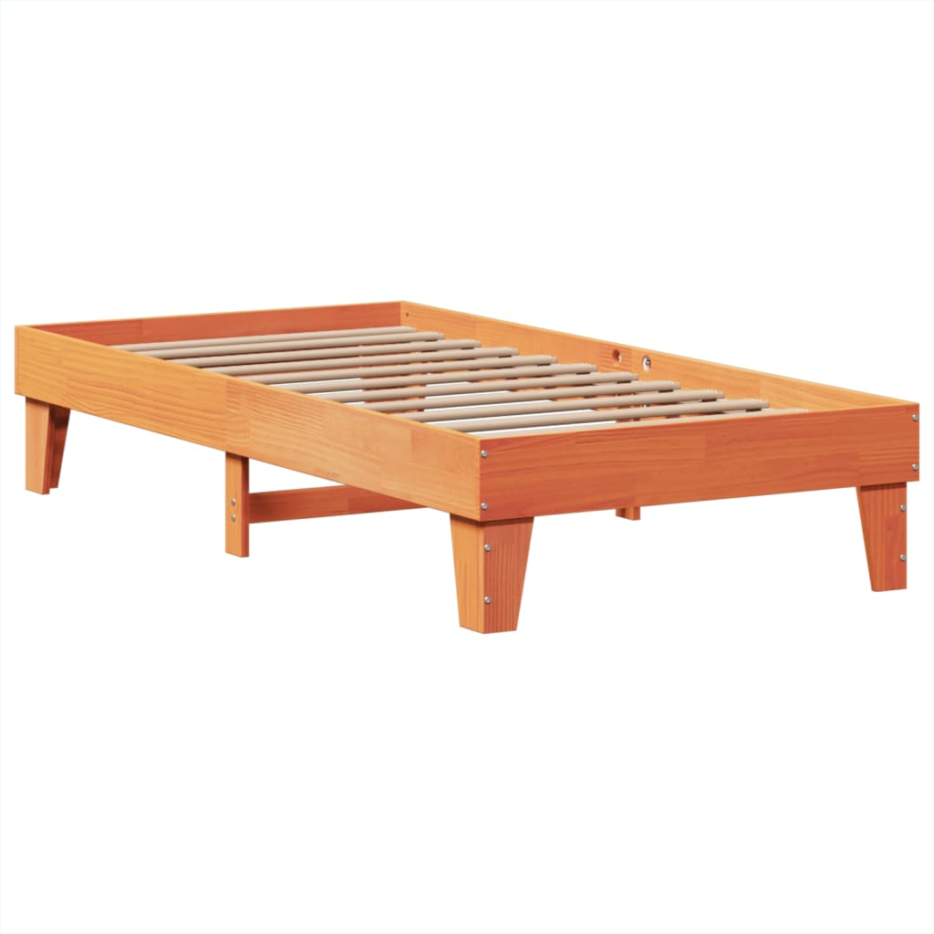 vidaXL Letto senza Materasso Marrone Cera 90x190 cm in Legno di Pino VIDAXL