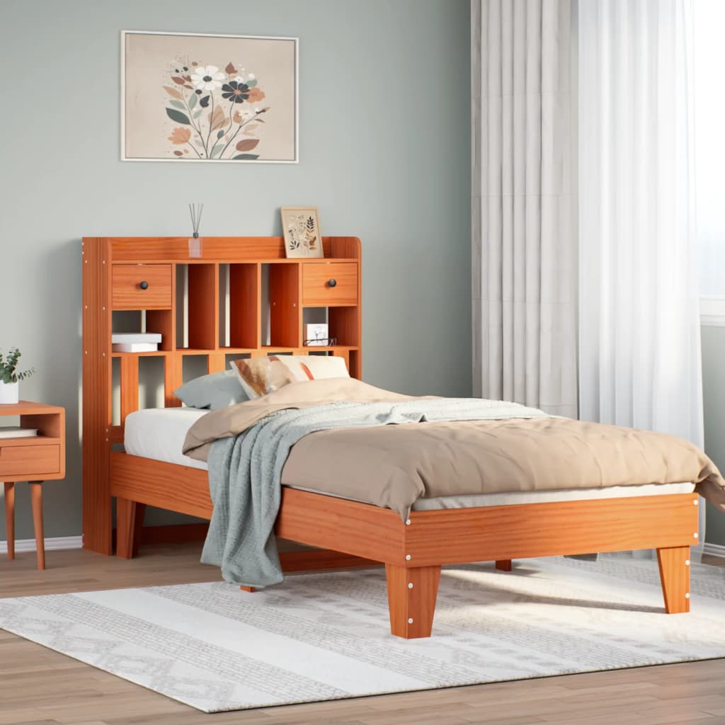 vidaXL Letto senza Materasso Marrone Cera 90x190 cm in Legno di Pino VIDAXL