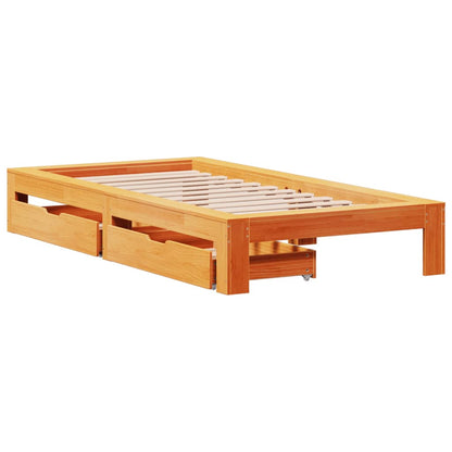 vidaXL Letto senza Materasso Marrone Cera 90x190 cm in Legno di Pino VIDAXL
