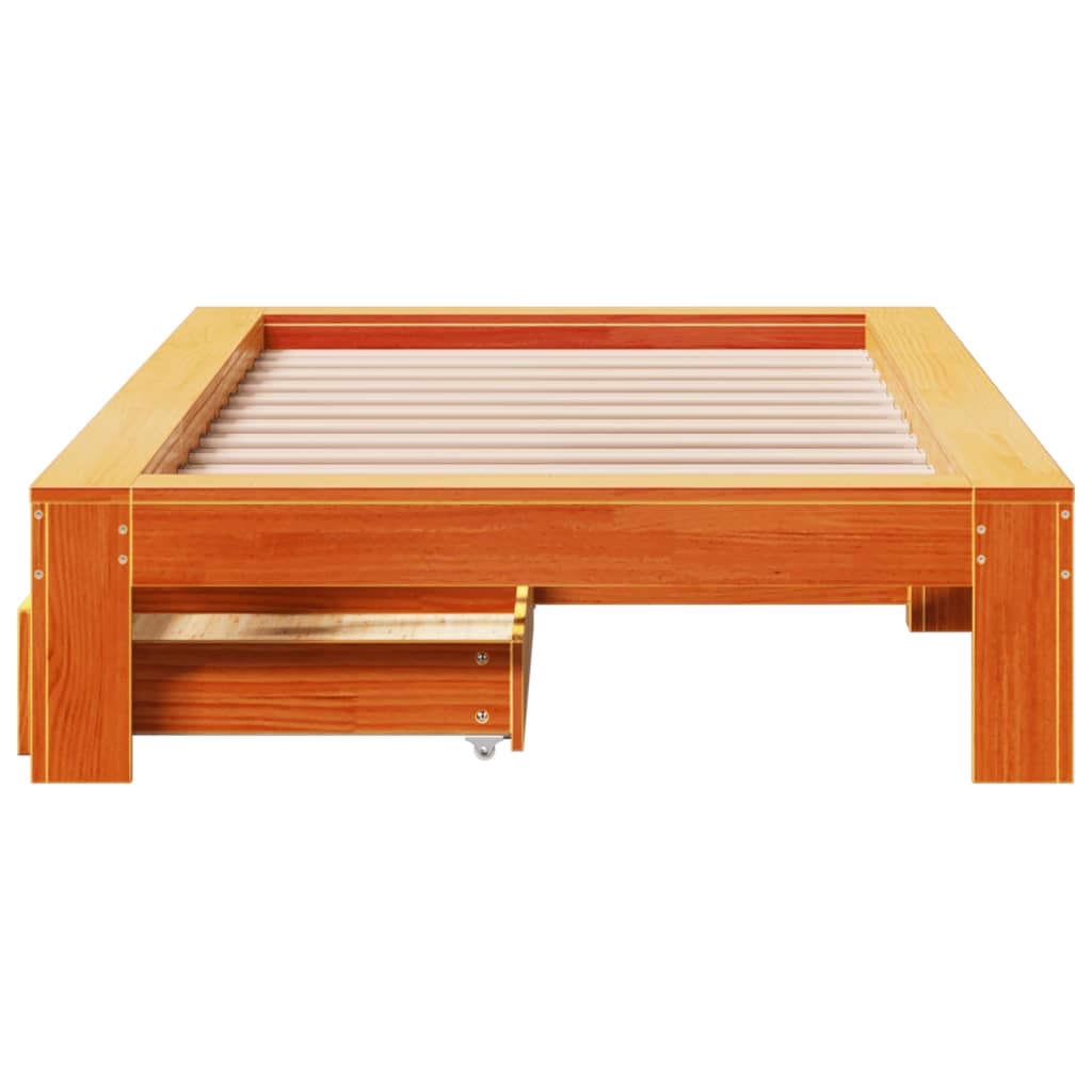 vidaXL Letto senza Materasso Marrone Cera 90x190 cm in Legno di Pino VIDAXL