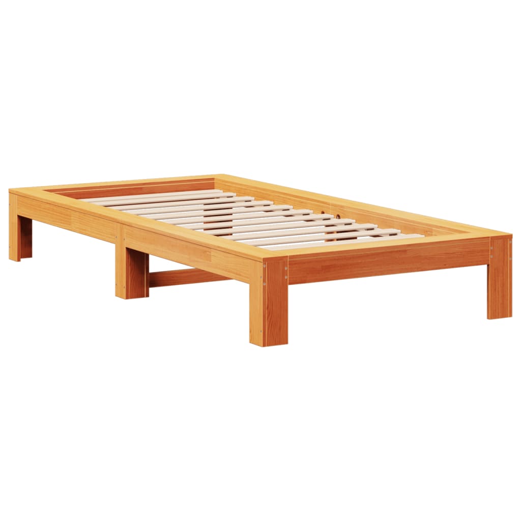 vidaXL Letto senza Materasso Marrone Cera 90x190 cm in Legno di Pino VIDAXL