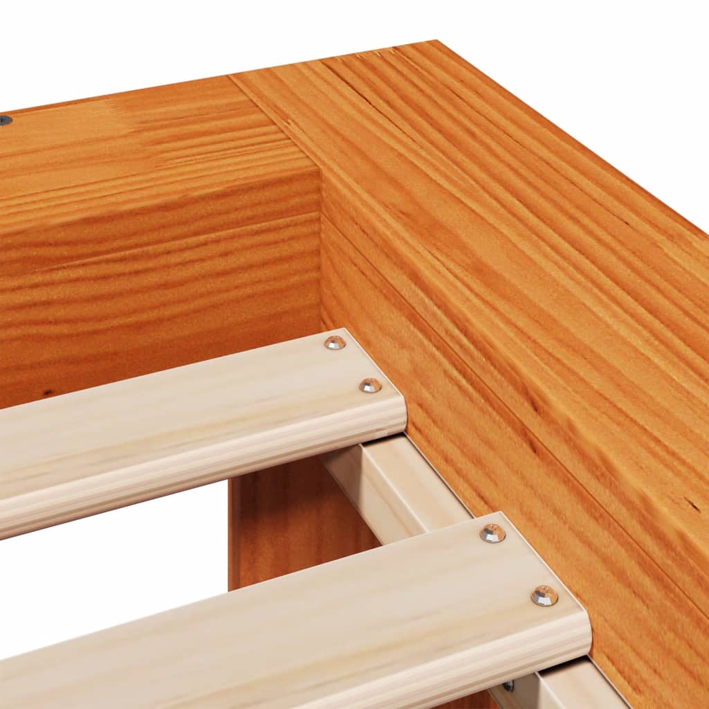 vidaXL Letto senza Materasso Marrone Cera 90x190 cm in Legno di Pino VIDAXL