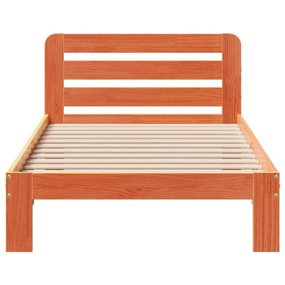 vidaXL Letto senza Materasso Marrone Cera 90x200 cm Legno di Pino VIDAXL