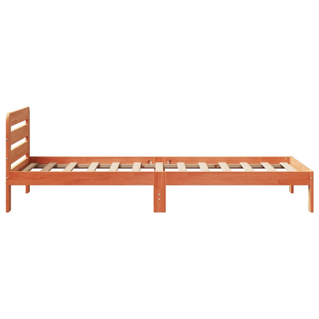 vidaXL Letto senza Materasso Marrone Cera 90x200 cm Legno di Pino VIDAXL