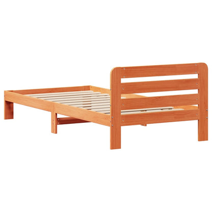vidaXL Letto senza Materasso Marrone Cera 90x200 cm Legno di Pino VIDAXL