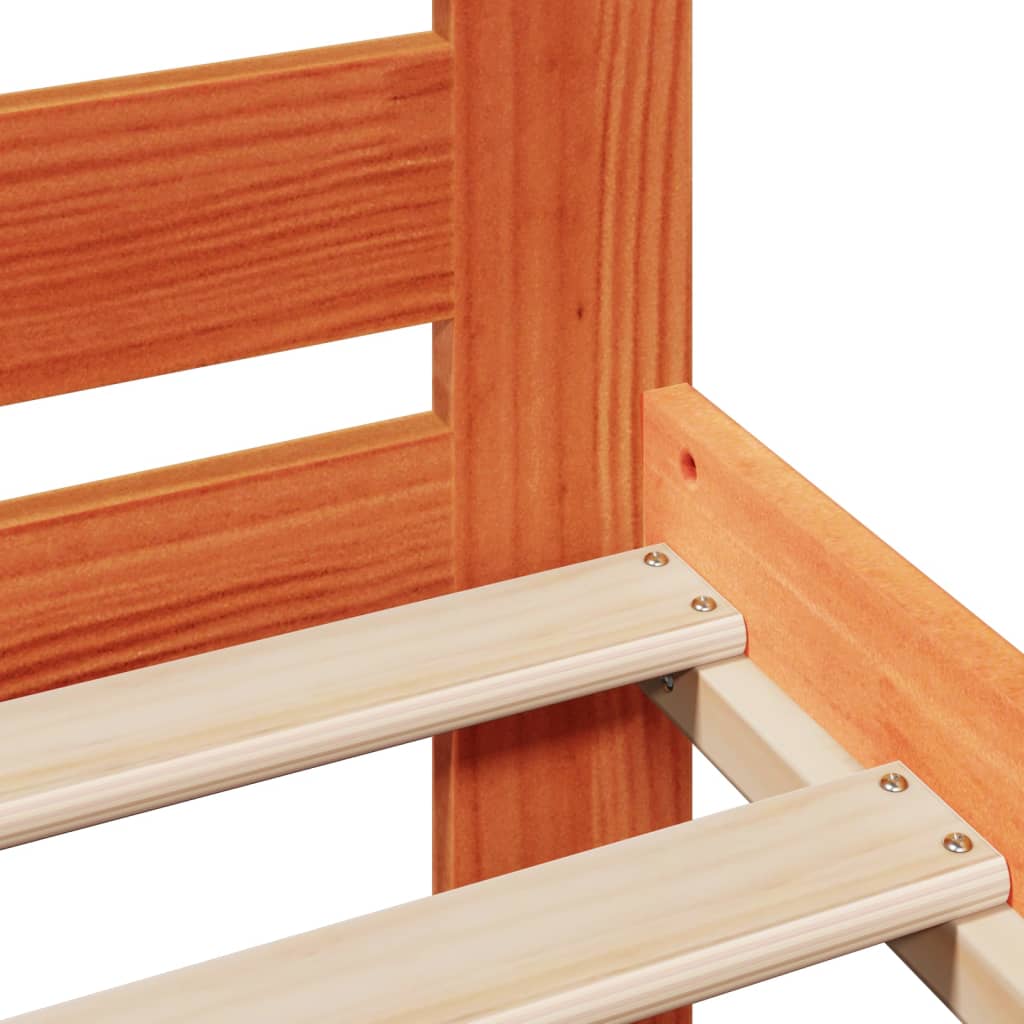 vidaXL Letto senza Materasso Marrone Cera 90x200 cm Legno di Pino VIDAXL
