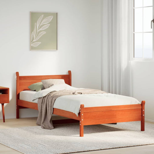 vidaXL Letto senza Materasso Marrone Cera 90x190 cm in Legno di Pino