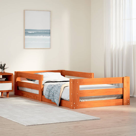 vidaXL Letto senza Materasso Marrone Cera 80x200 cm Legno di Pino