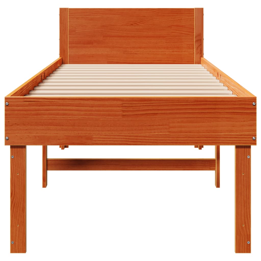 vidaXL Letto senza Materasso Marrone Cera 90x190 cm in Legno di Pino VIDAXL