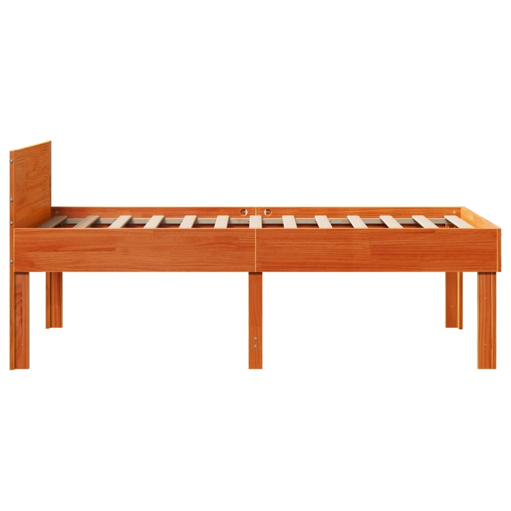 vidaXL Letto senza Materasso Marrone Cera 90x190 cm in Legno di Pino VIDAXL