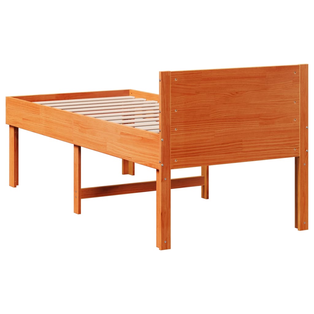 vidaXL Letto senza Materasso Marrone Cera 90x190 cm in Legno di Pino VIDAXL