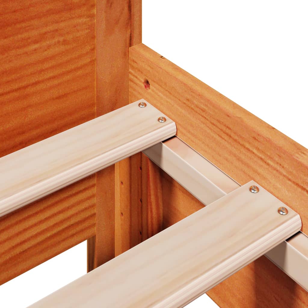 vidaXL Letto senza Materasso Marrone Cera 90x190 cm in Legno di Pino VIDAXL