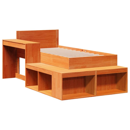 vidaXL Letto senza Materasso Marrone Cera 90x200 cm Legno di Pino