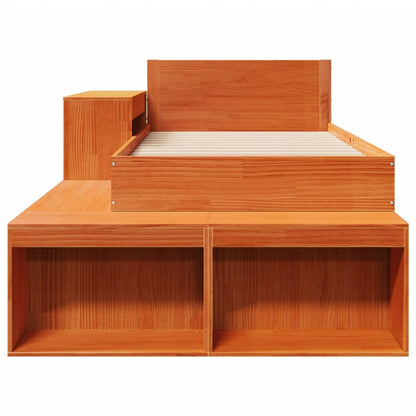 vidaXL Letto senza Materasso Marrone Cera 90x200 cm Legno di Pino