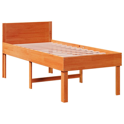 vidaXL Letto senza Materasso Marrone Cera 90x200 cm Legno di Pino