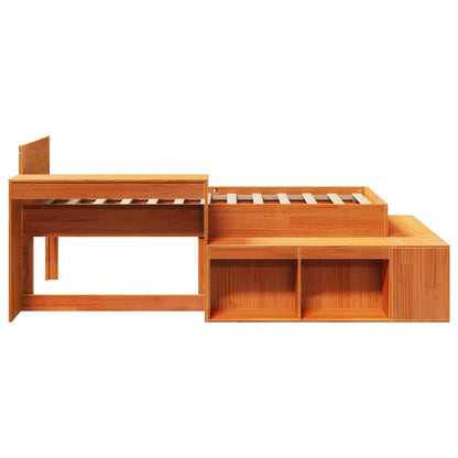vidaXL Letto senza Materasso Marrone Cera 90x200 cm Legno di Pino