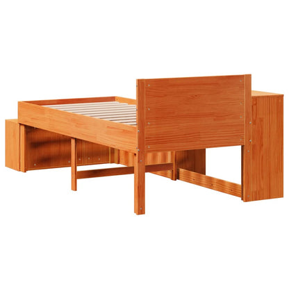 vidaXL Letto senza Materasso Marrone Cera 90x200 cm Legno di Pino