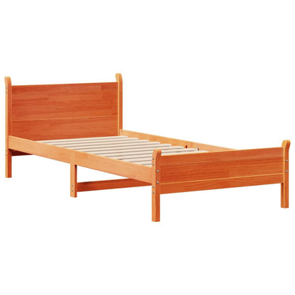 vidaXL Letto senza Materasso Marrone Cera 90x200 cm Legno di Pino