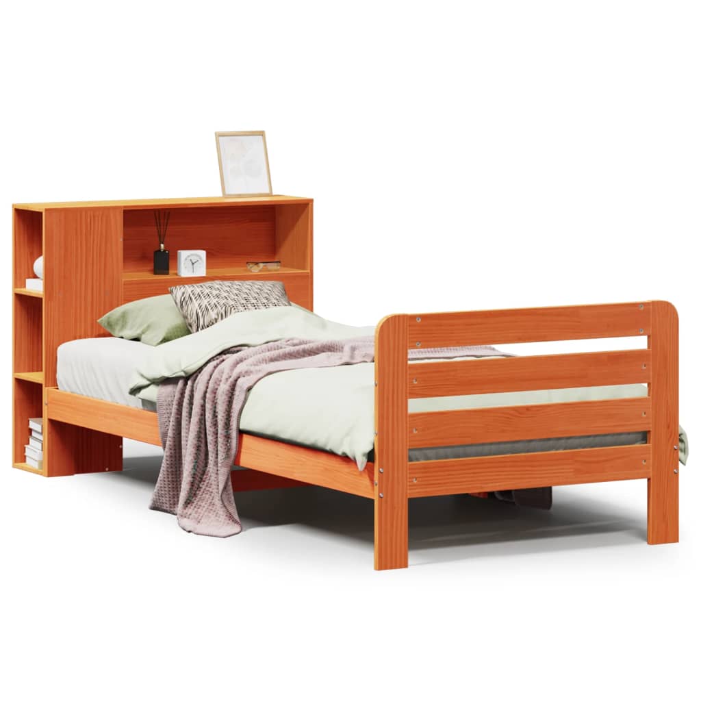 vidaXL Letto senza Materasso Marrone Cera 90x200 cm Legno di Pino VIDAXL