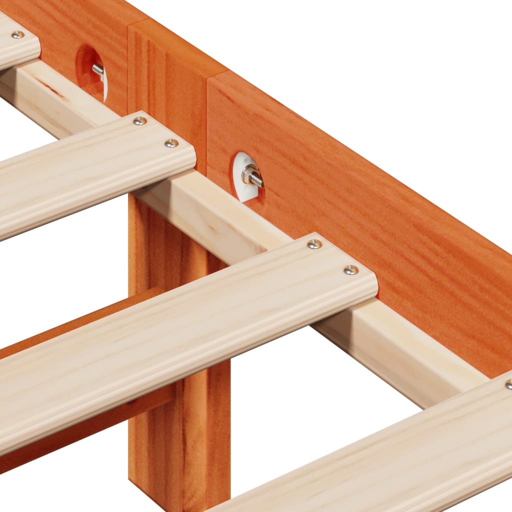 vidaXL Letto senza Materasso Marrone Cera 90x200 cm Legno di Pino VIDAXL