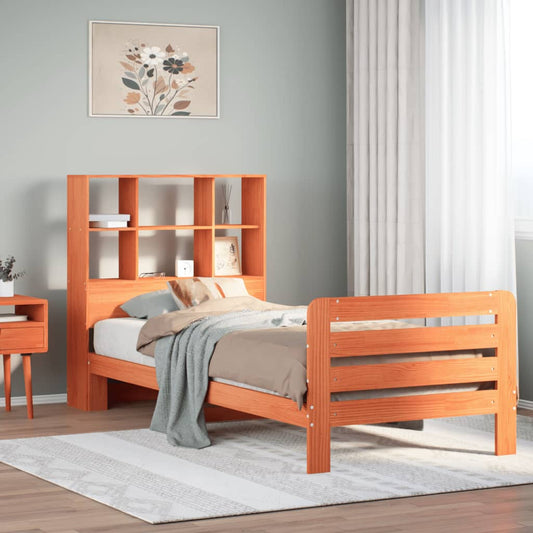 vidaXL Letto senza Materasso Marrone Cera 75x190 cm in Legno di Pino